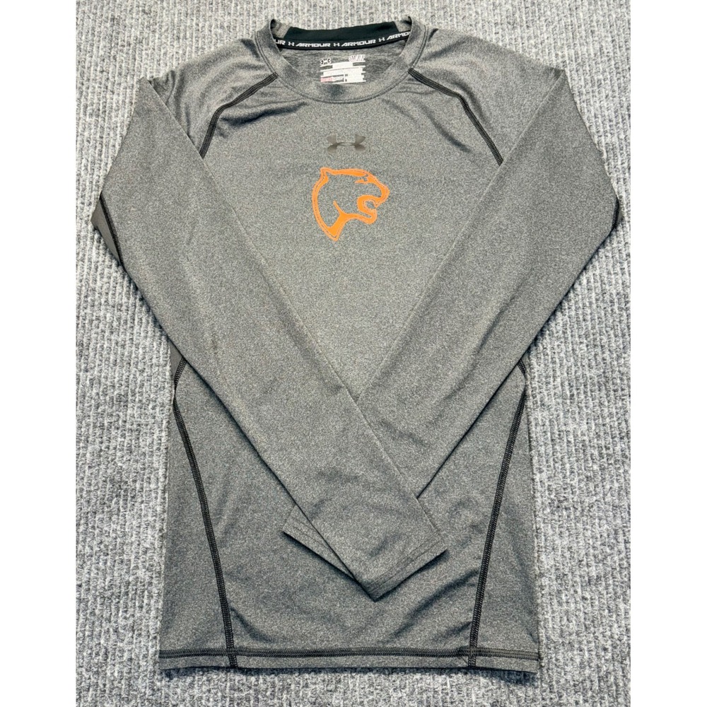 Under Armour Sylvania Southview Cougars HeatGear Compression Shirt Gray Small LS